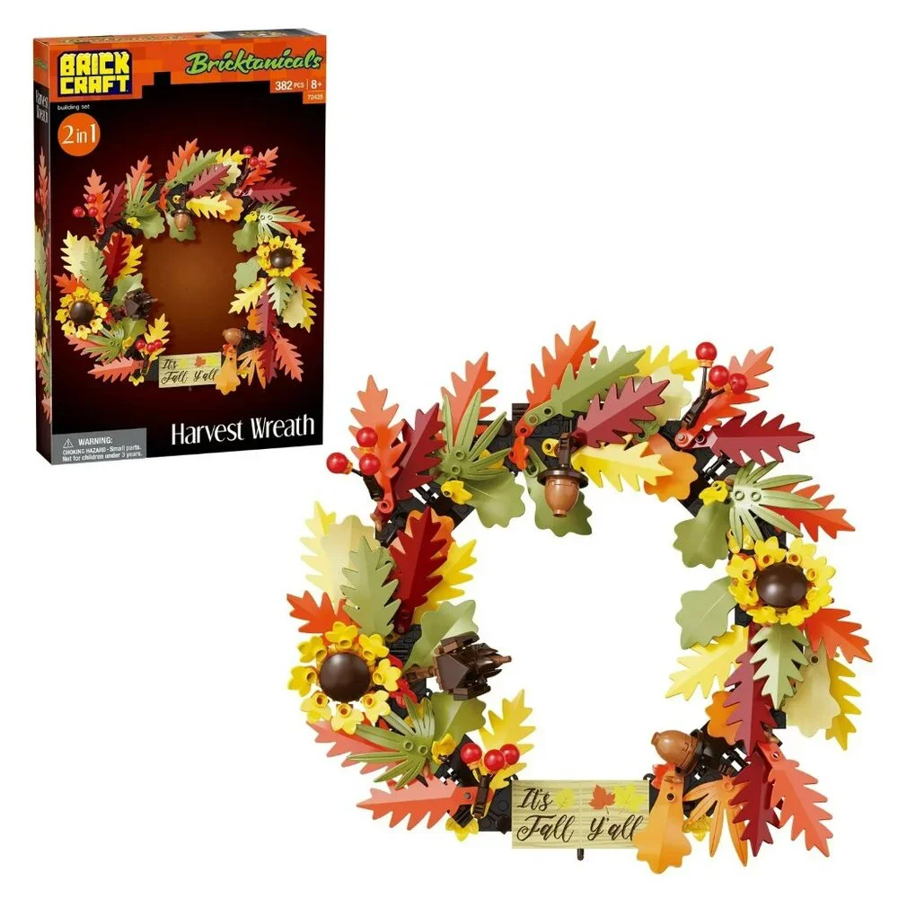 Brickcraft Bricktanicalss Fall Harvest Wreath 382 Piece Building Set
